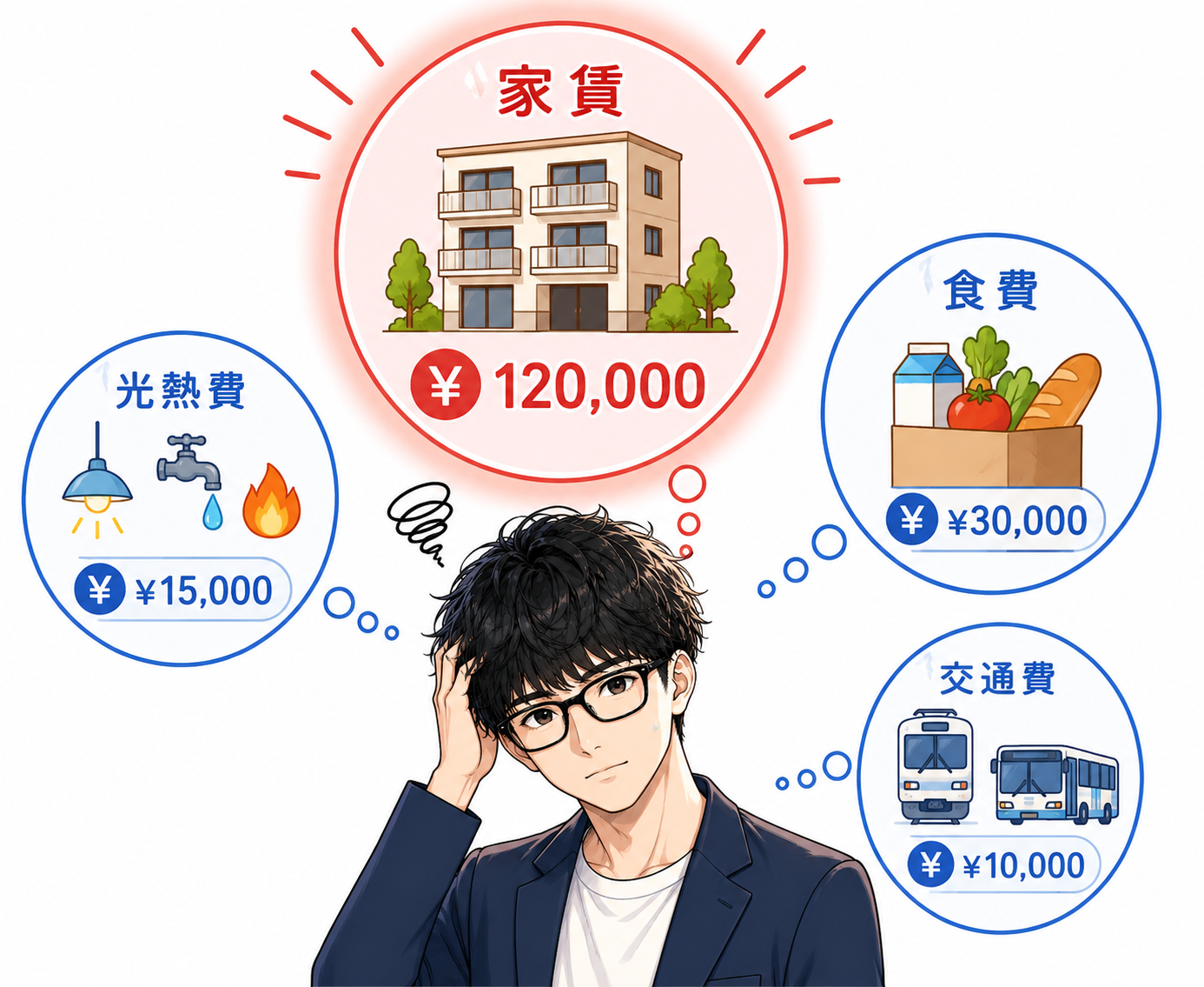 家賃の負担イメージ