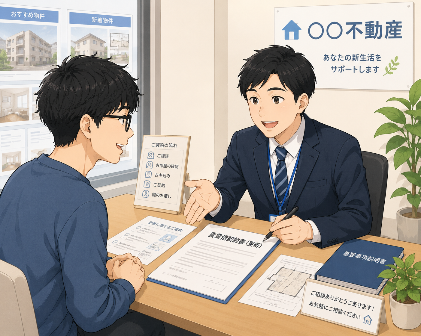 家賃交渉シーン