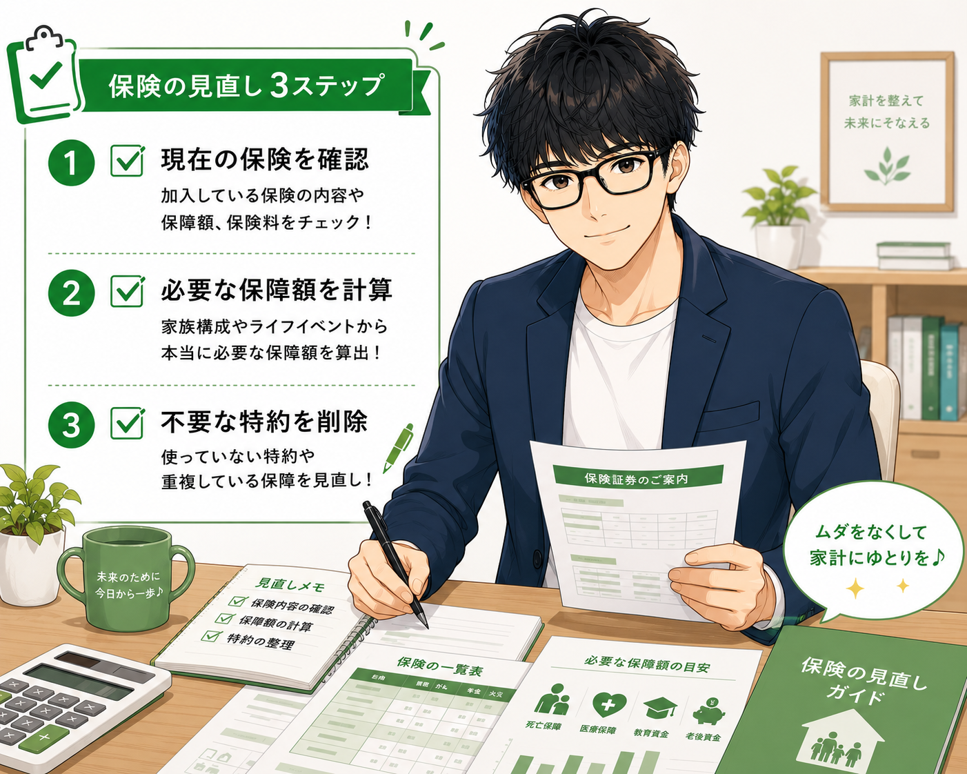 保険見直し3ステップ
