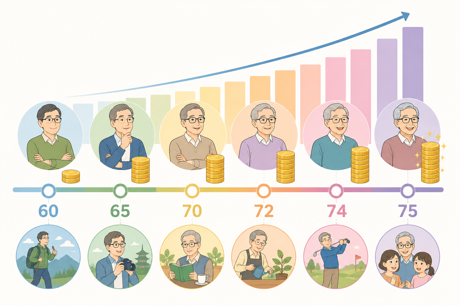 繰下げ受給で年金を増やす