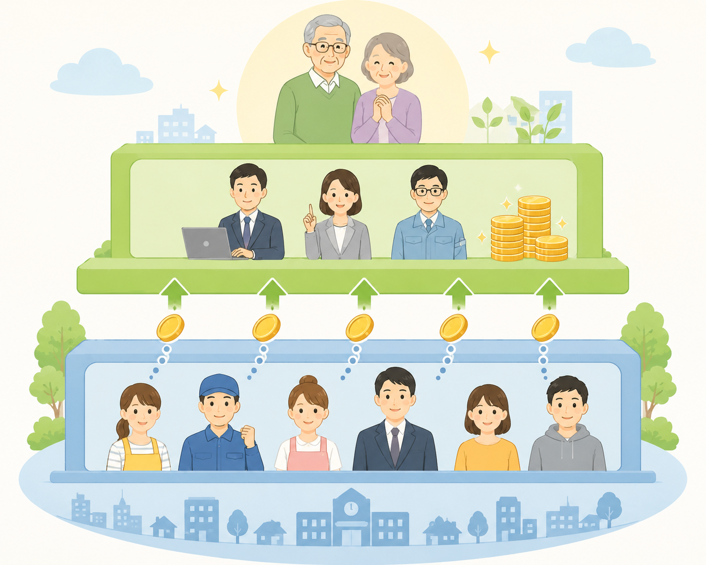 年金の2階建て構造