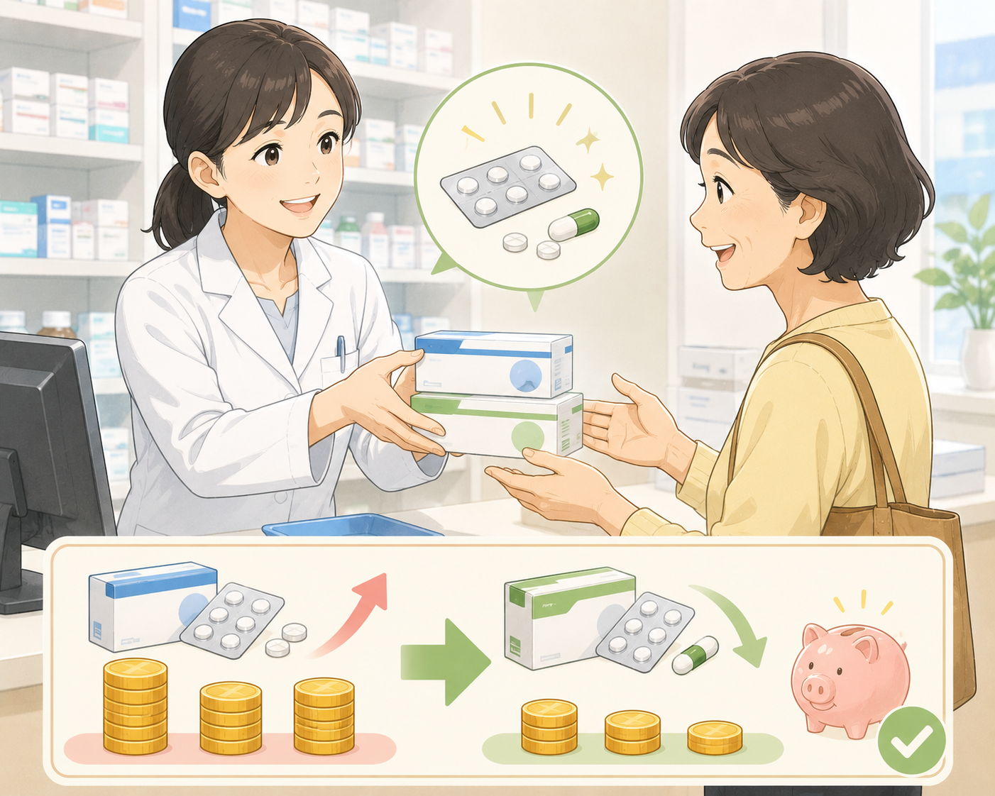 ジェネリック医薬品で節約