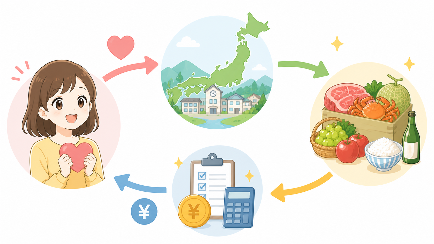 ふるさと納税の仕組み循環図