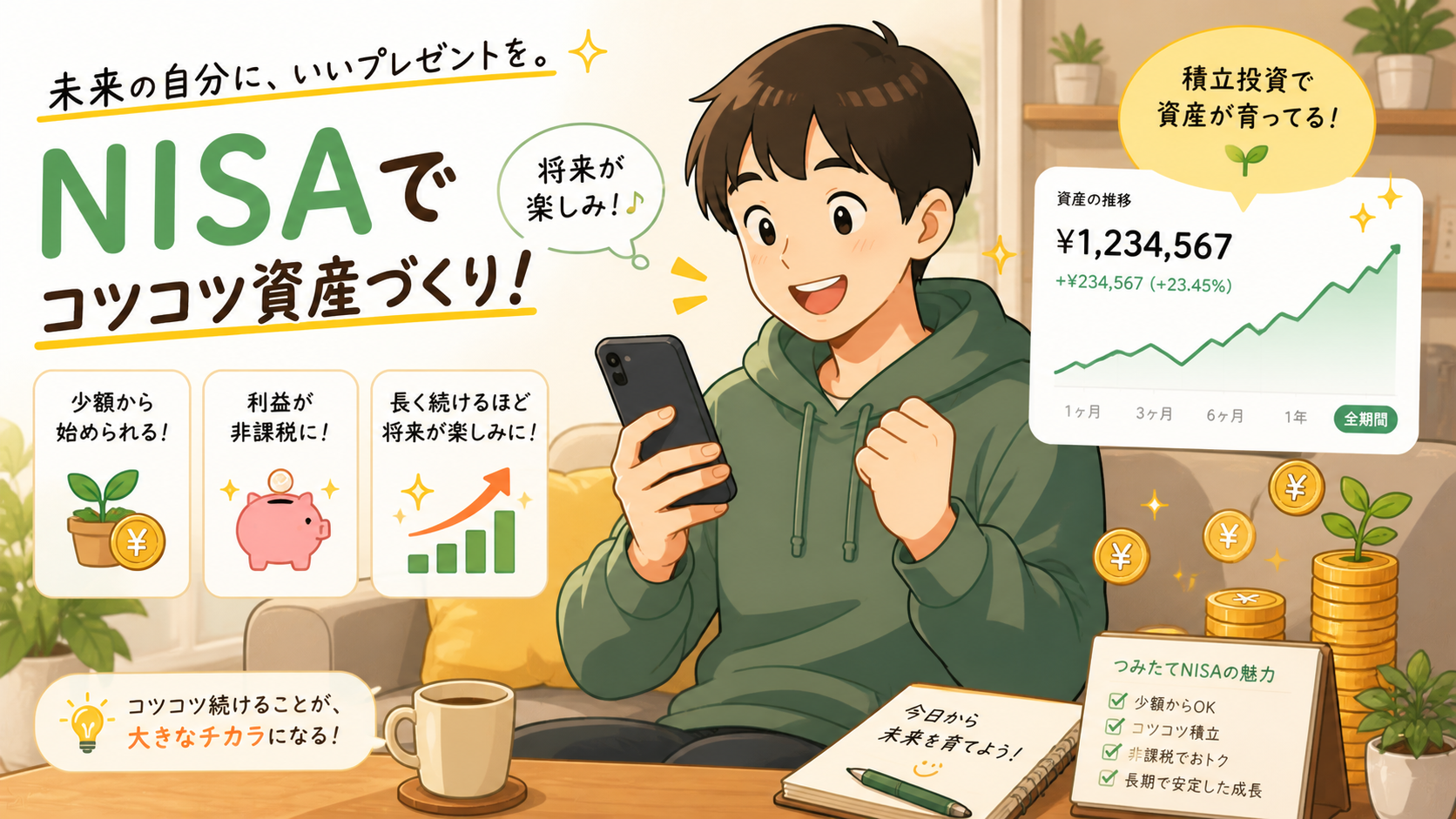 NISAでコツコツ資産づくり