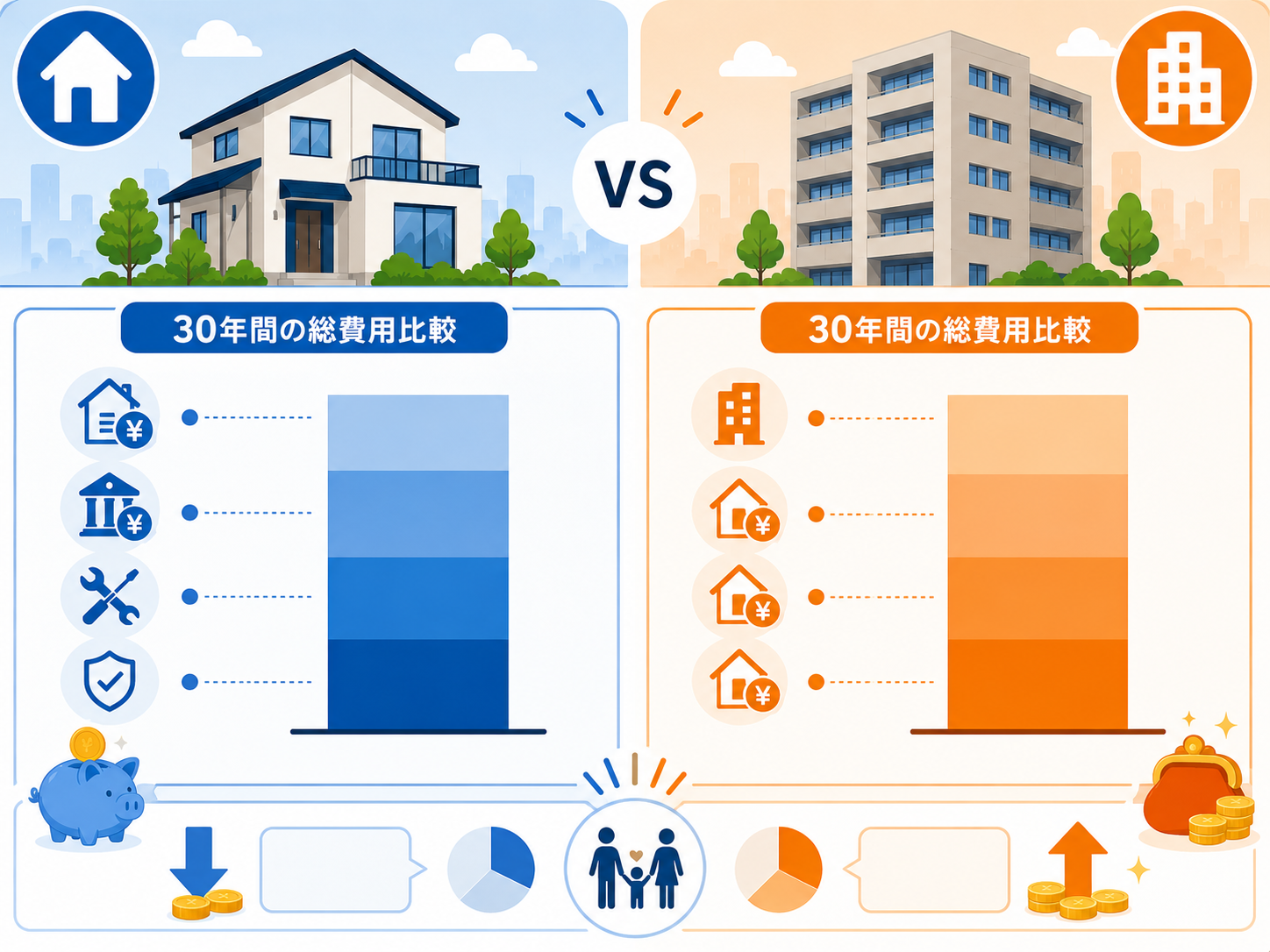 30年間の生涯コスト比較