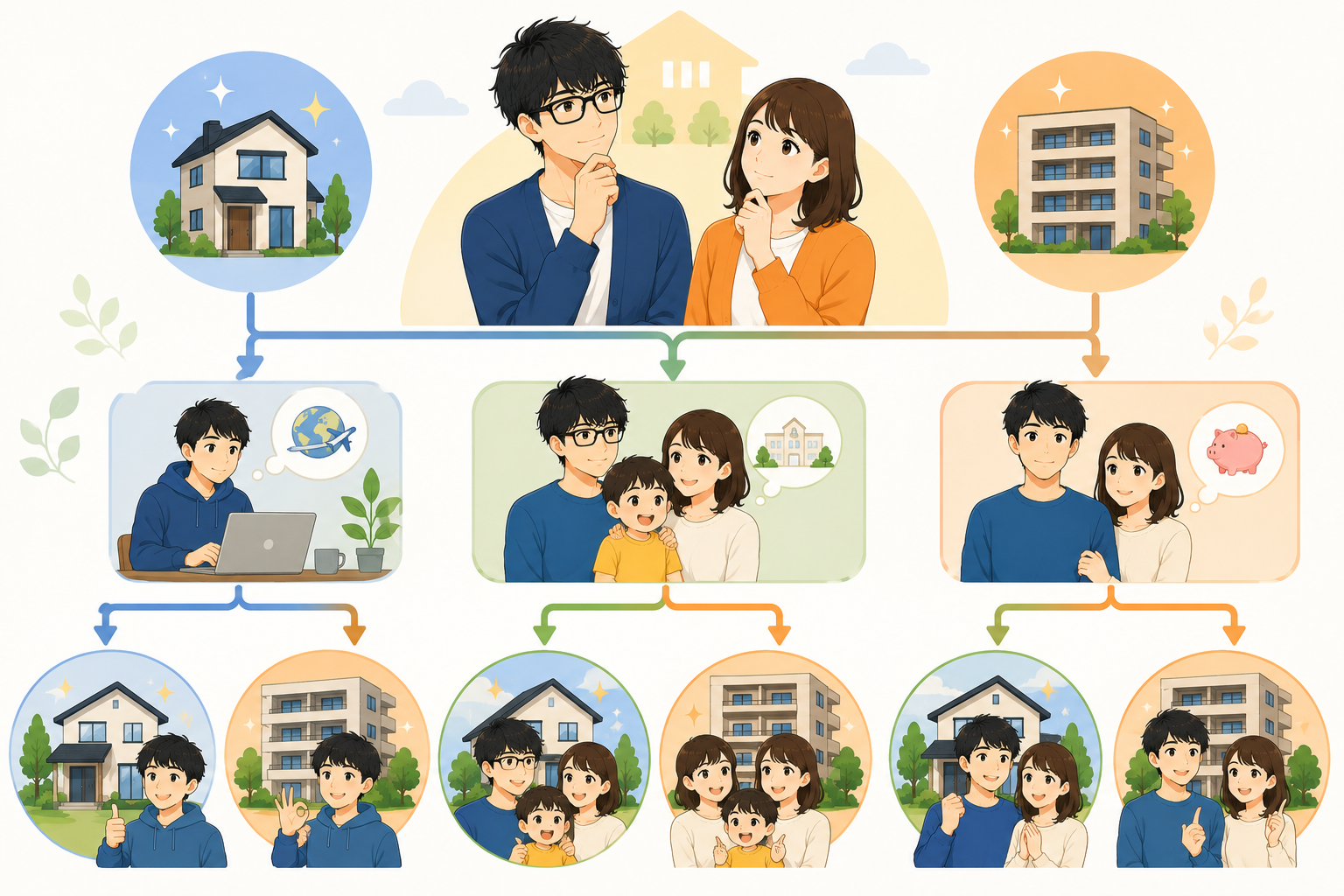 持ち家か賃貸かの判断フロー