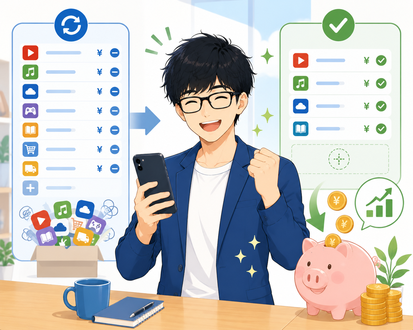 サブスクを見直してスッキリ節約